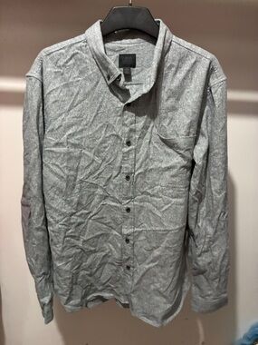 14th & Union Heather Gray Long-Sleeve Button-Down Shirt